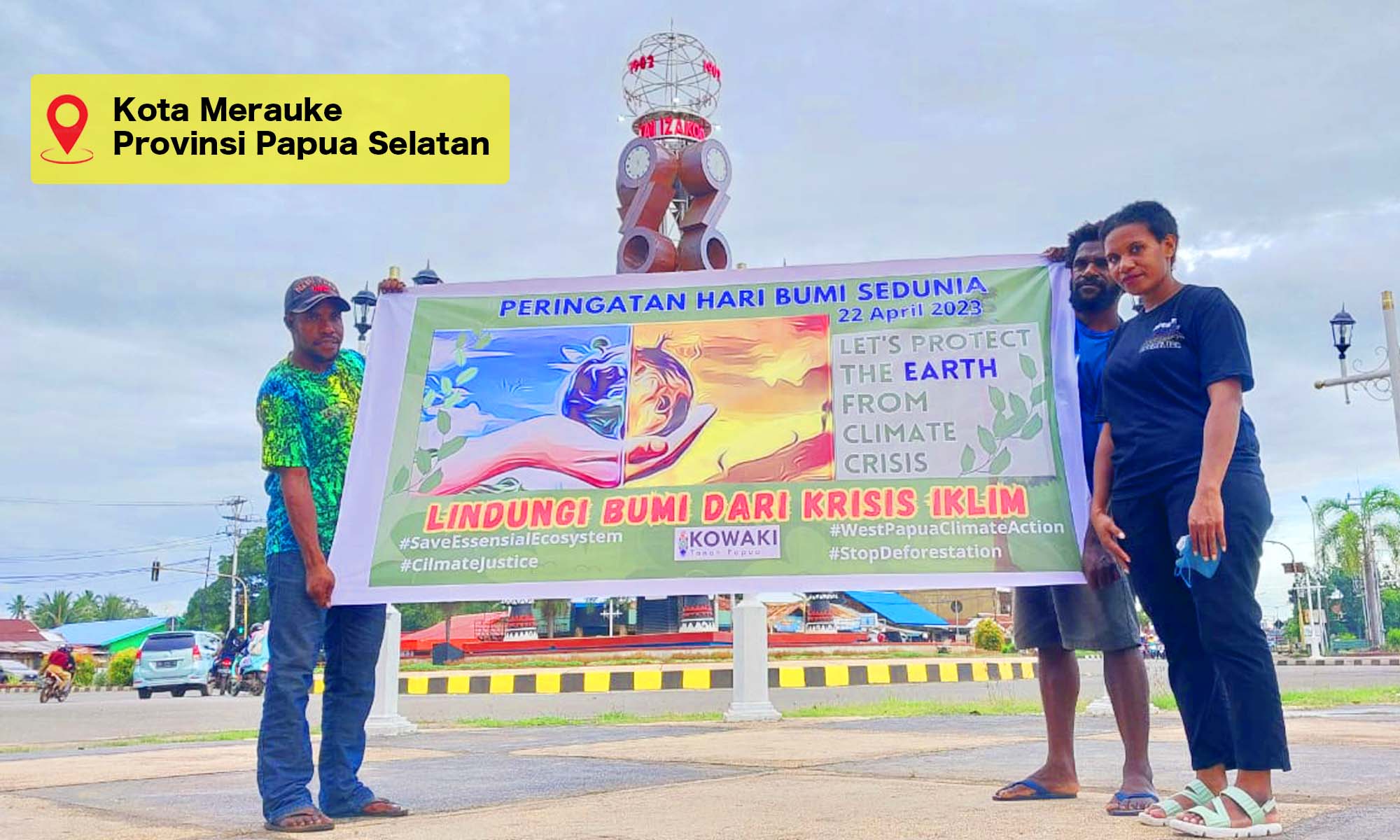 Aksi Hari Bumi , Sahabat Kowaki di Kota Merauke, Papua Selatan