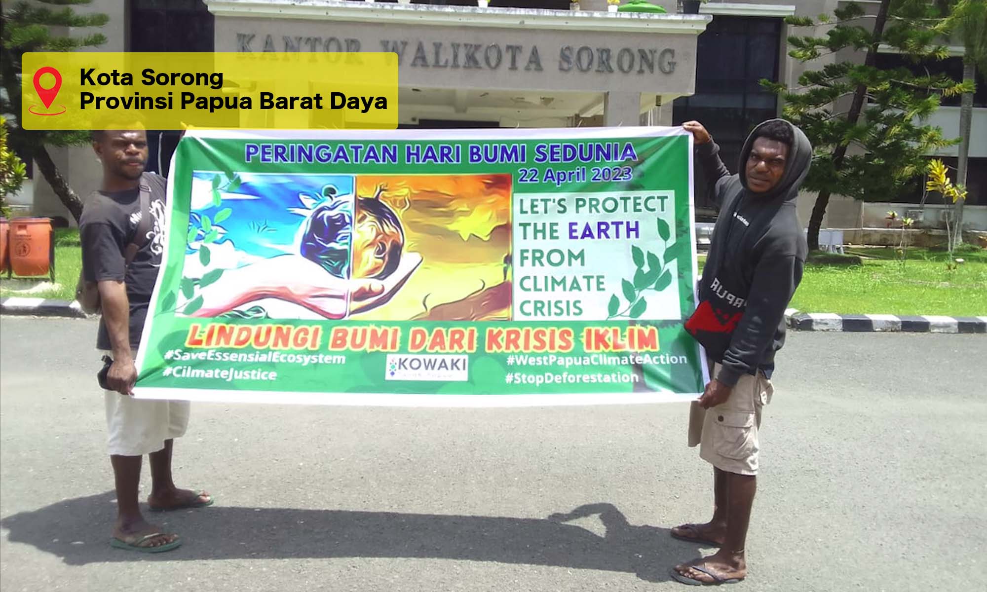 Aksi Hari Bumi - Sahabat Kowaki di Kota Sorong, Papua Barat Daya