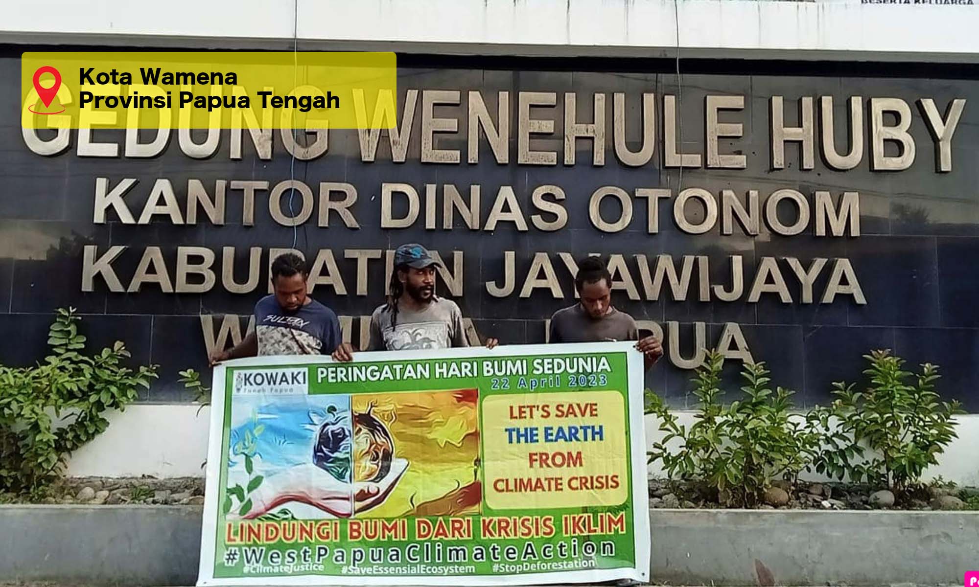 Aksi Hari Bumi , Sahabat Kowaki di Kota Wamena, Papua Pegunungan